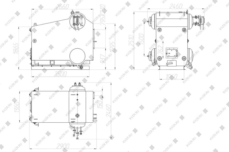 Чертеж парогенератора высокого давления